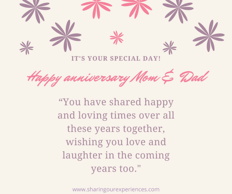 Wedding Anniversary Wishes For Parents Sharing Our Experiences