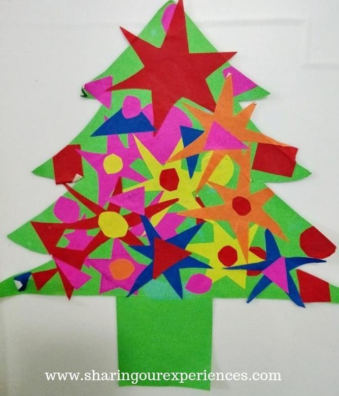 Cut and Paste Paper Christmas tree Craft