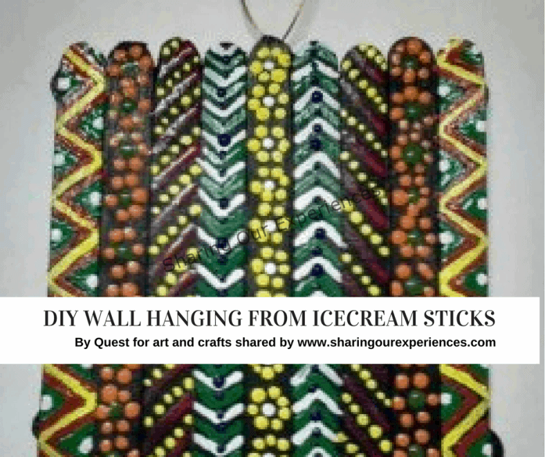 Ice cream stick Wall hanging craft | How to make wall hanging with