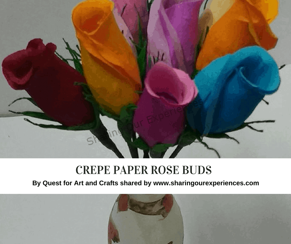 crepe paper rose buds