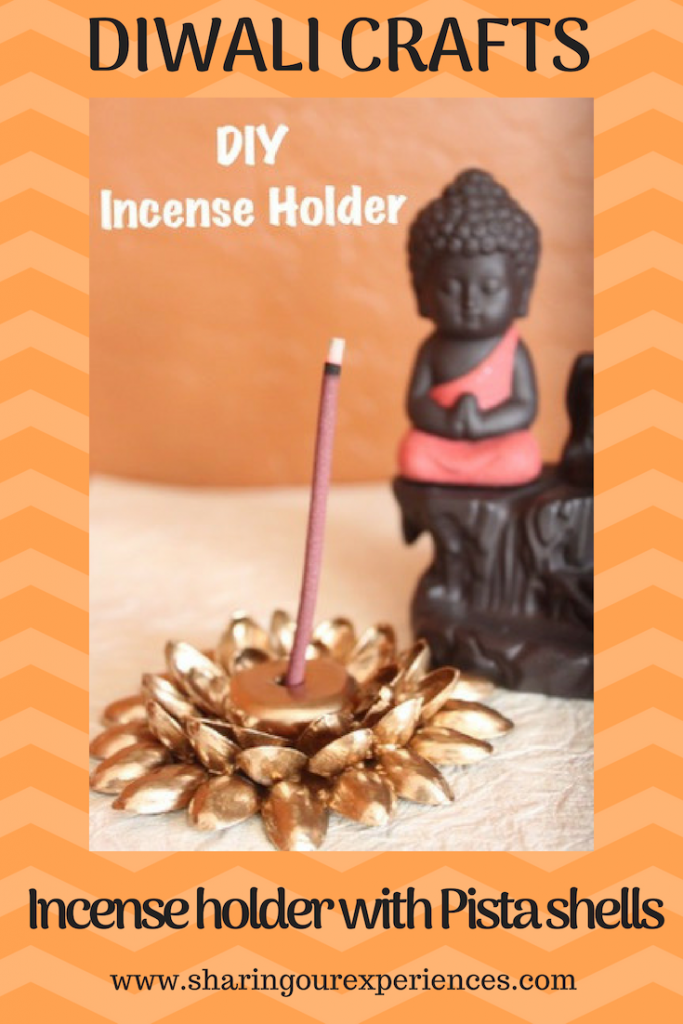 How to make DIY Incense holder with Pistachio shells