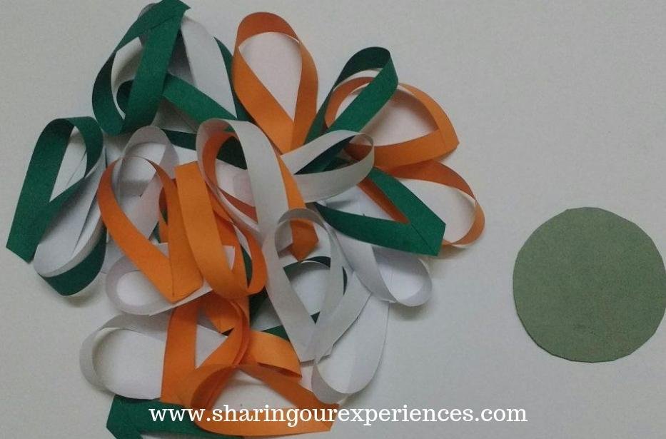 tricolor flower with paper. How to make Tricolor paper flower craft with paper. Best out of waste crafts and decorations for Independence day or Republic day