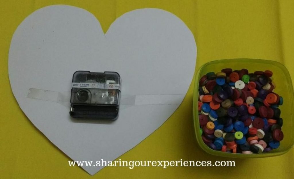 Heart Shaped Quilling Clock 