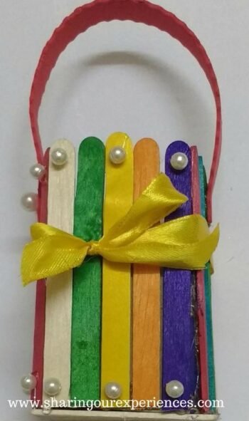 DIY Popsicle sticks Basket for Easter | Handmade gift ideas - Sharing ...