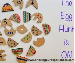 Easy and simple Easter pattern and number activity for preschooler, toddler and kindergarten. Ideal for essential skill developments and theme based play