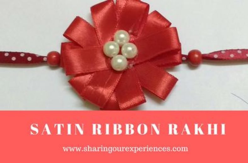 DIY Satin Ribbon Rakhi Homemade Rakhi with satin ribbon