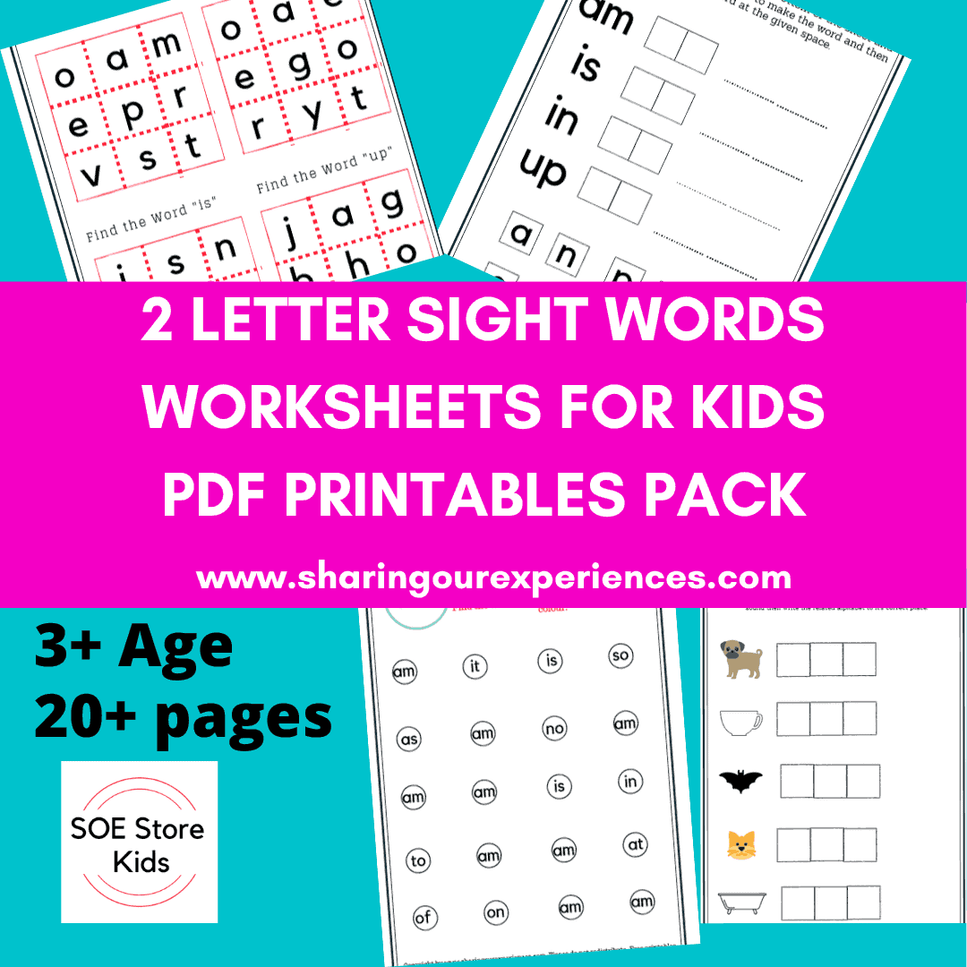 Two Letter Sight Words PDF Downloadable Worksheets For 4 Yrs And Above Cover Page 29 