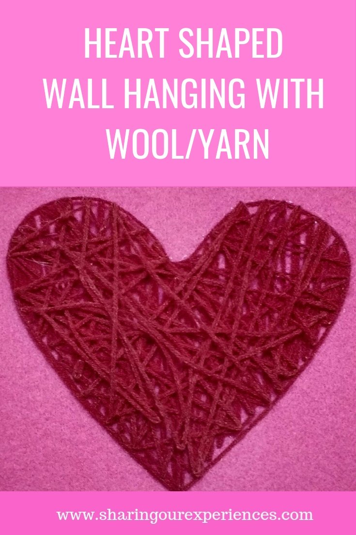 heart shaped wall hanging Valentines day crafts_pin