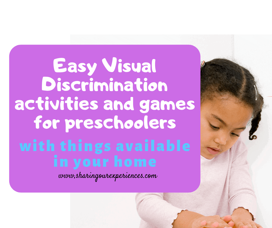 Easy Visual Discrimination activities and games for preschoolers