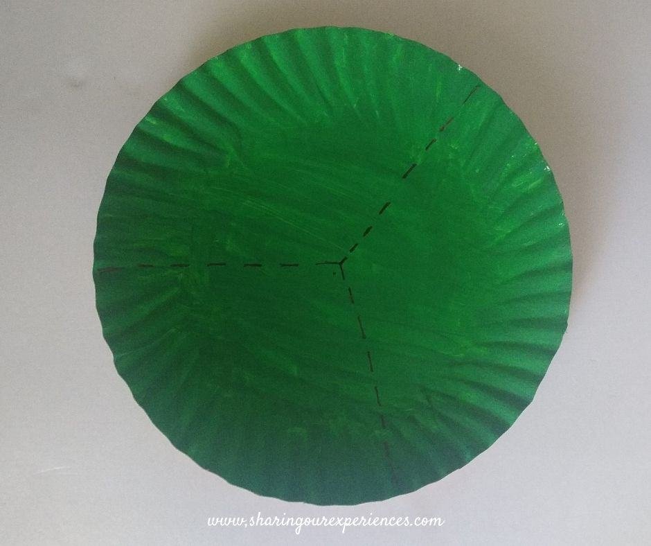 Christmas tree with paper plate