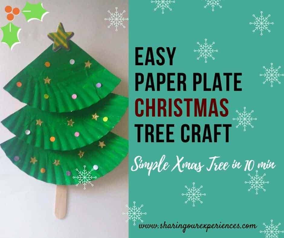easy paper plate christmas tree craft