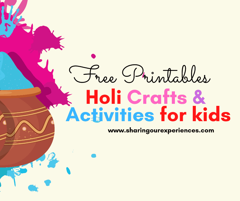Fun Holi Crafts and Activities for kids - Download Free Holi printables