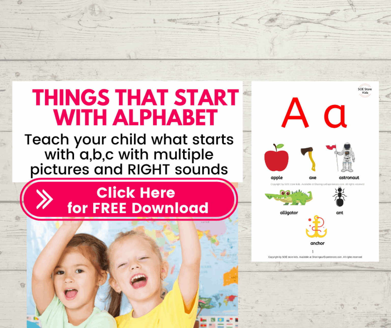 Things That Start A B C And Each Letter Phonics Sounds Alphabet Charts And Alphabet With