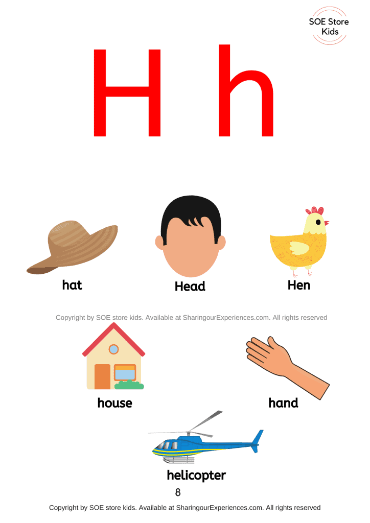 Things That Start With H For Kids