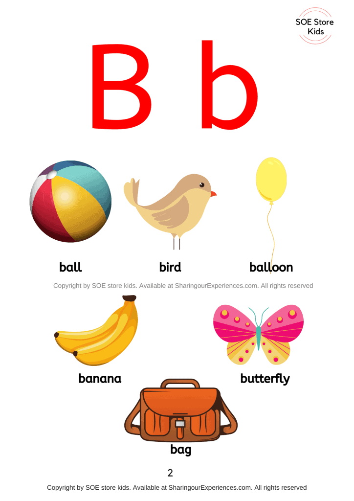 Things that start A,B, C and each letter (phonics sounds ...