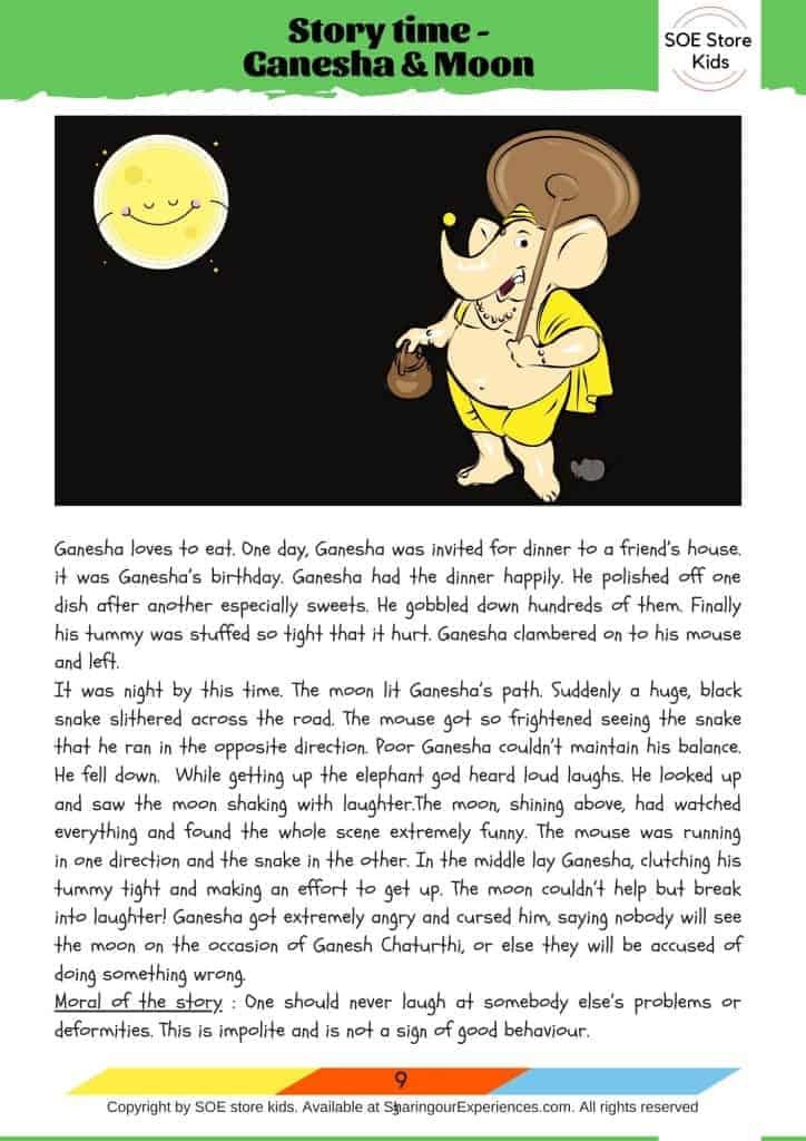 Ganesha story for kids on Ganesh Chaturthi