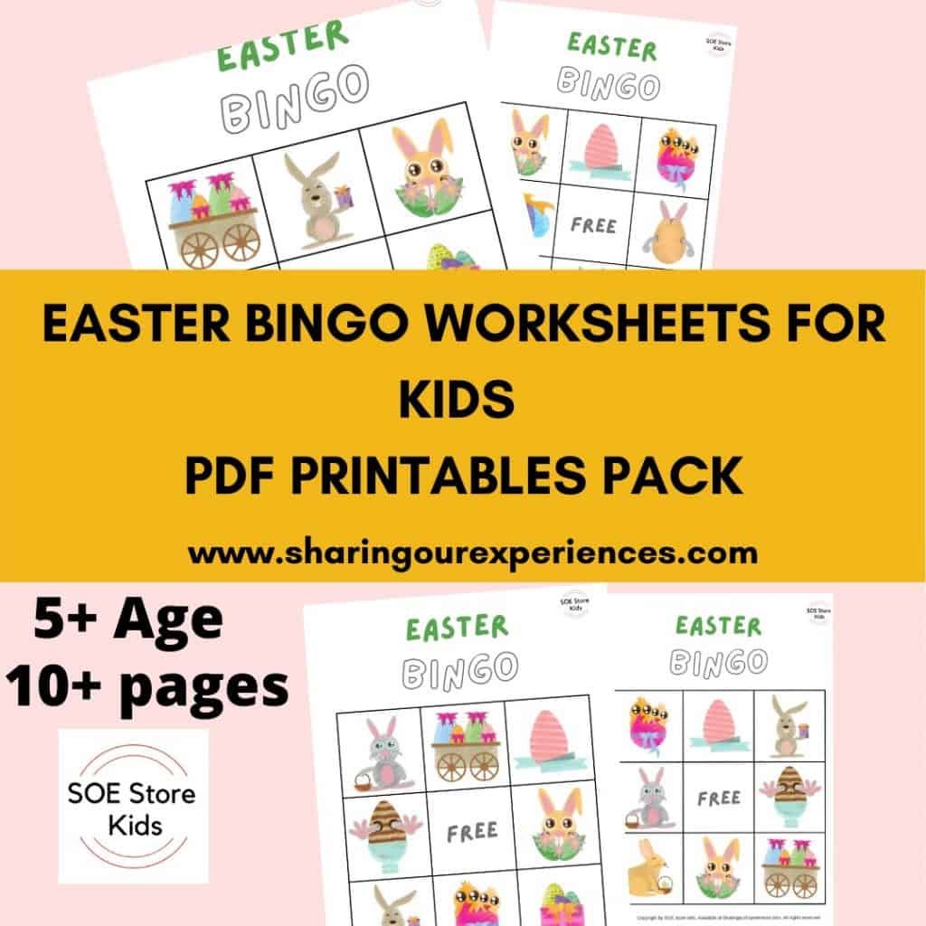 Easter Bingo Printable 3x3 for Kindergarten Kids
