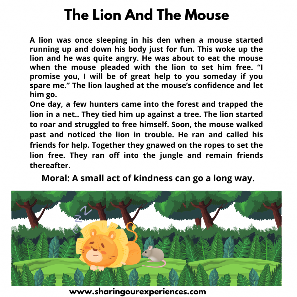 Popular Moral Stories For The Kids The Lion And The Mouse 1024x1024 