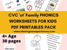 cvc ob word family printable phonics worksheets for kids sharing our experiences