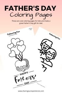 Father's Day Cute Coloring Printable Pages