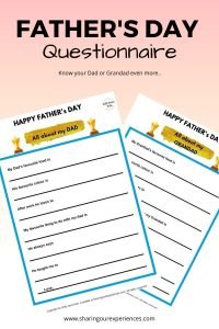Father's Day questionnaire for dads and grandads