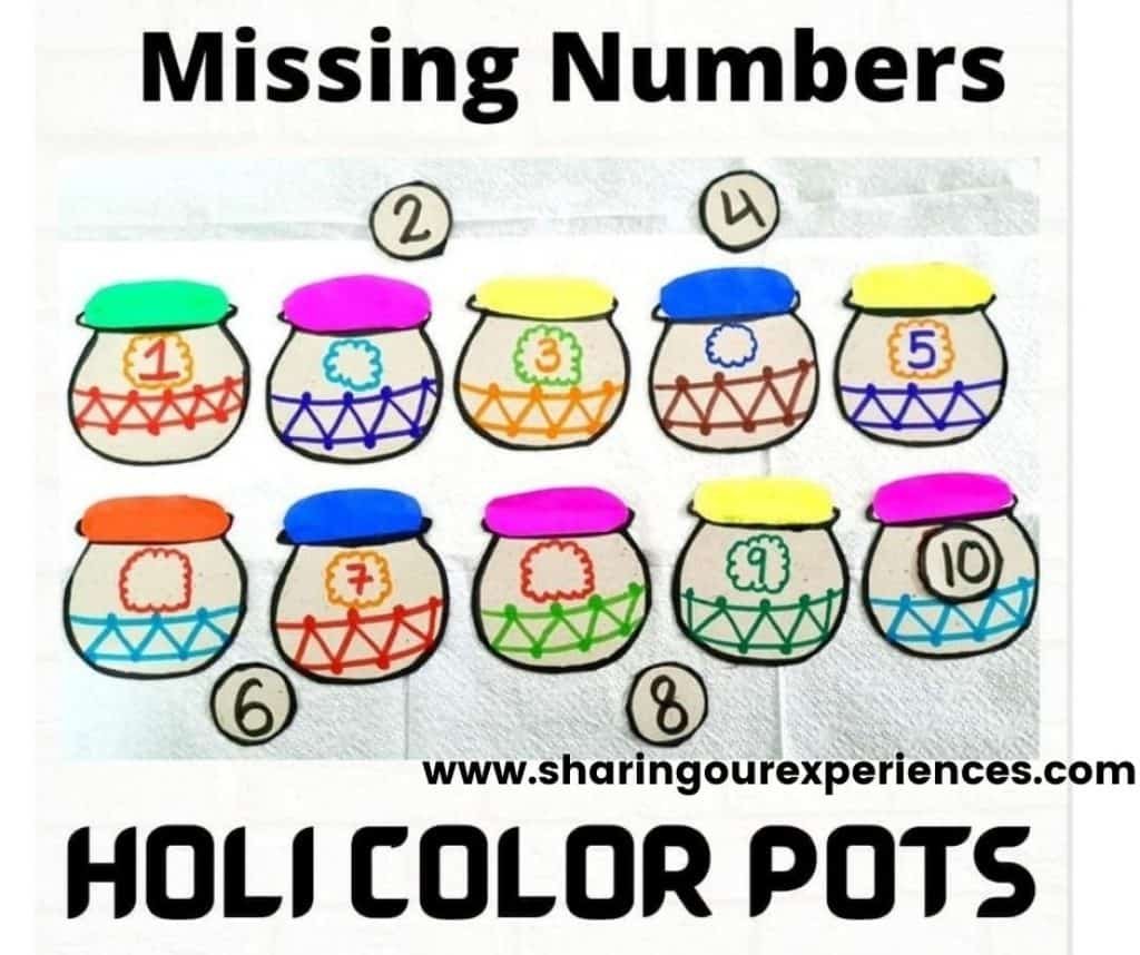 simple number missing activity for toddler, preschooler and kindergarten. Ideal for number learning and engaging kids.