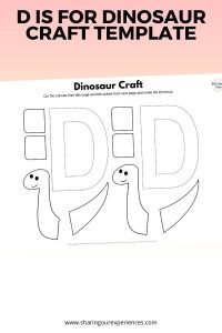 D is for dinosaur craft template