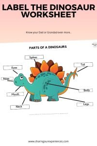 Label the Dinosaur worksheet