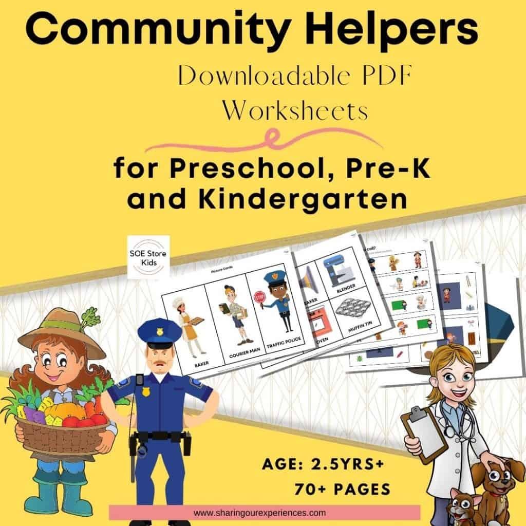 Community Helpers worksheets for kindergarten pdf Download