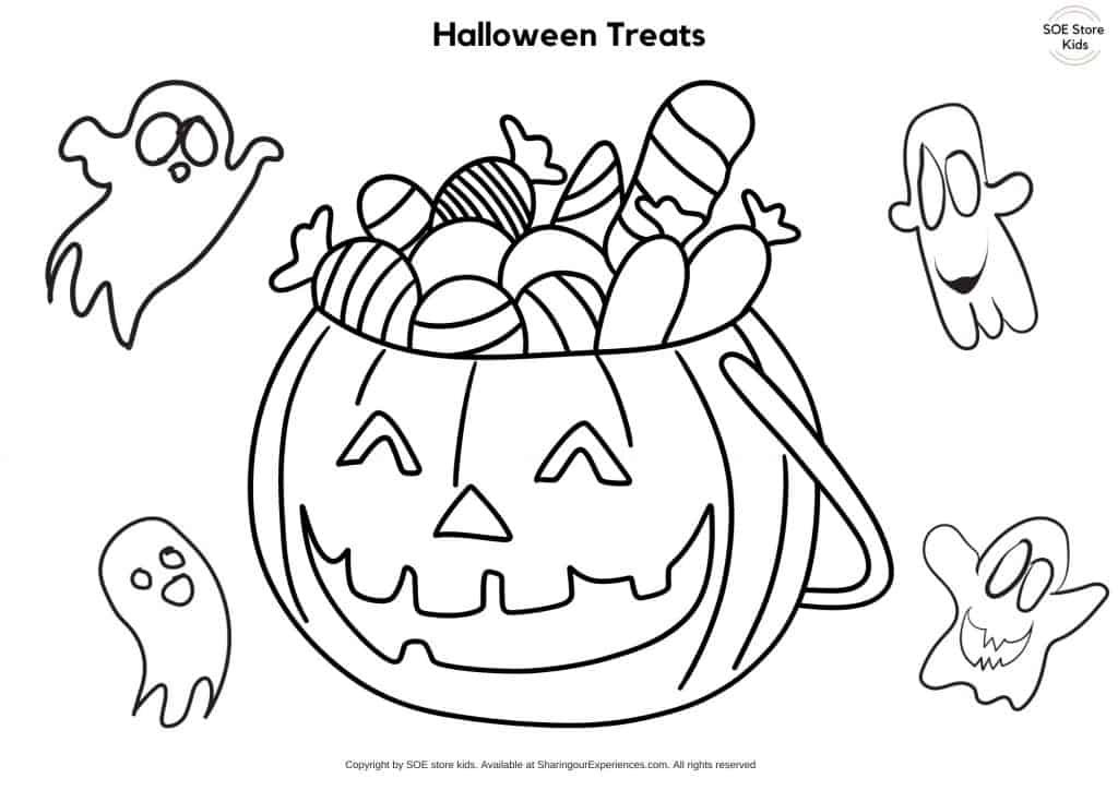 Halloween Treats Coloring page