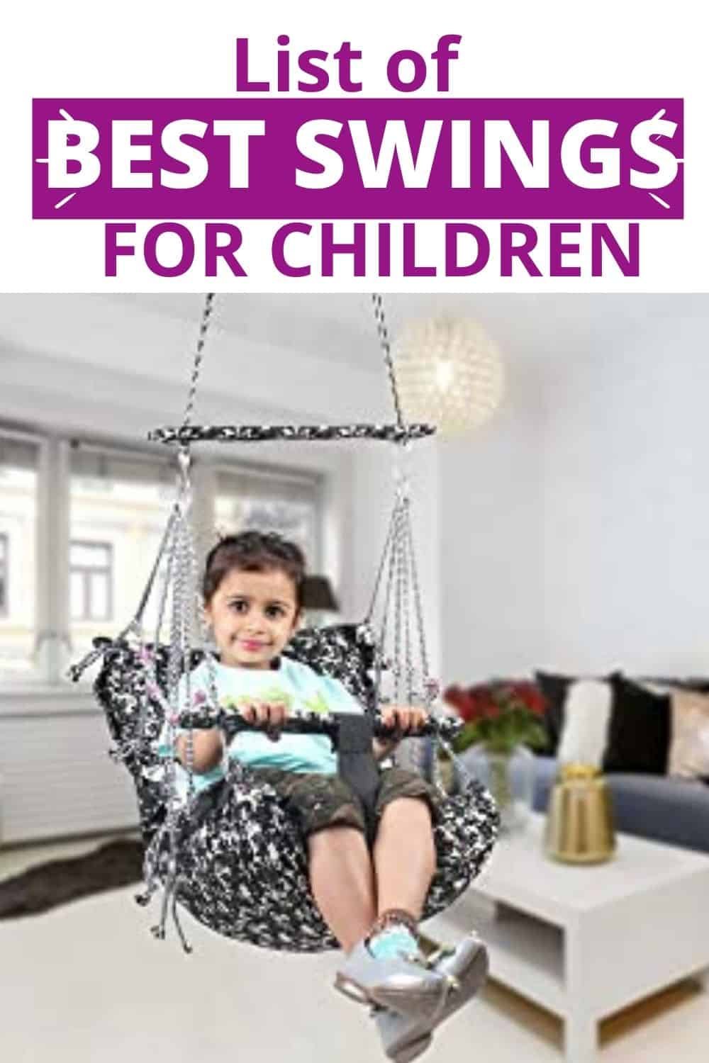 metal swings for kids
