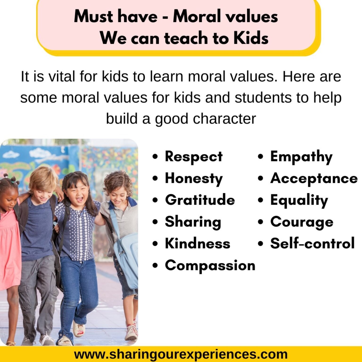 speech on moral values for students