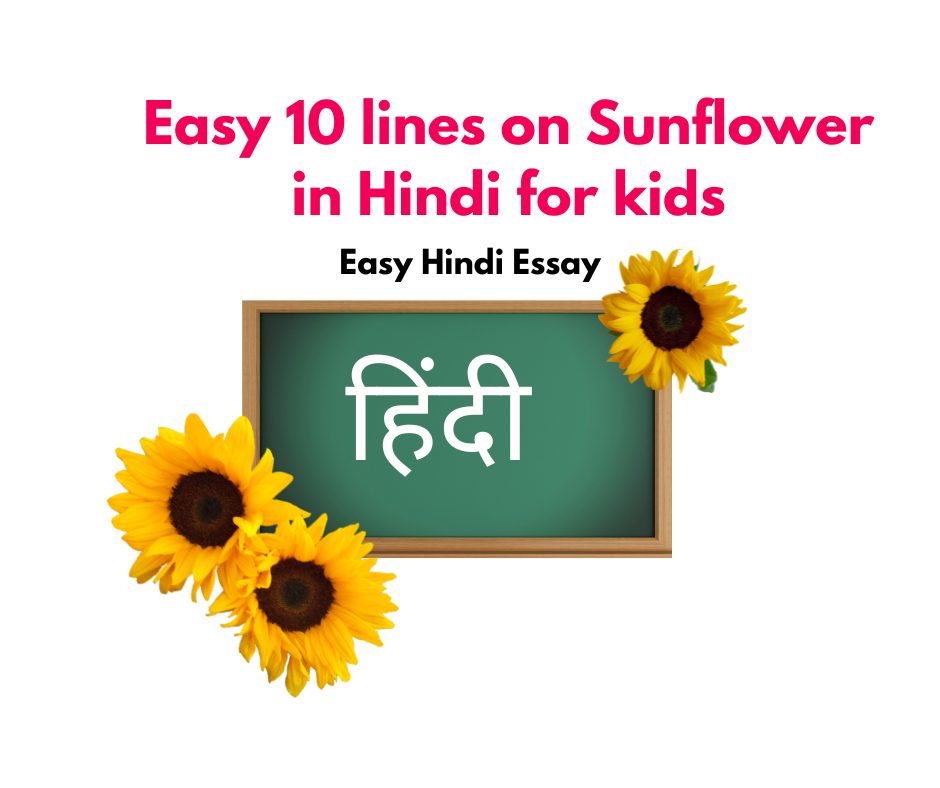 Easy 10 lines on Sunflower in hindi for kids
